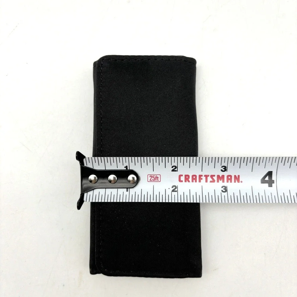 Vintage 90s Black Nylon 6 Ring Keytainer Key Wallet Unisex